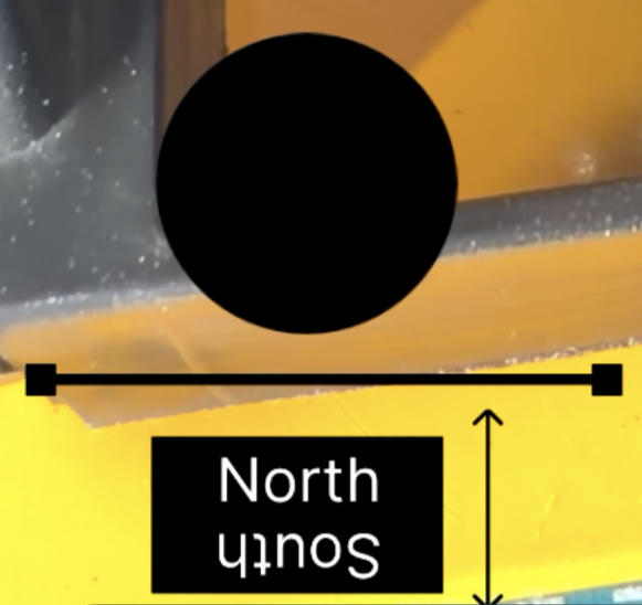 Axial Magnet - North and South poles across flat faces